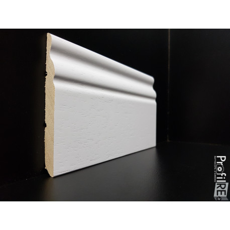 Battiscopa Legno Modanato Spessore 1 Cm Ducale Soft Mini Bianco Alto 95 Mm